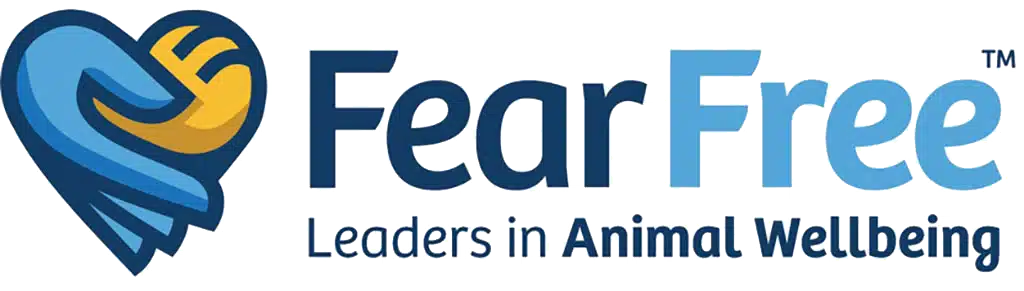 Fear Free logo, representing low-stress veterinary care for cats and pets in the Peachtree City community 